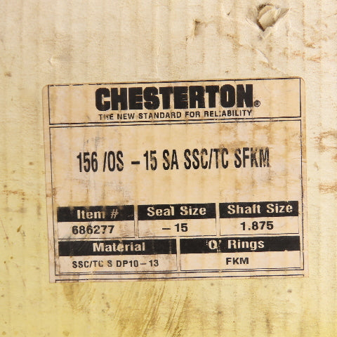 Chesterton 686277 156 /0S-15 SA SSC/TC SFKM Slurry Seal For 1.875" Shaft -15