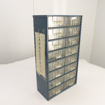 Flambeau Products 22 x 12 x 6" Small Parts, Nuts & Bolts Organizer Bin 16-Drawer