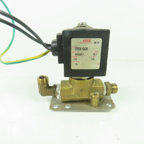 Asco 0F8261S408 Solenoid Valve 120V 175PSI Oil Air Water 9.2W