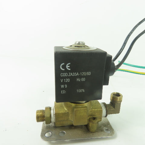 Asco 0F8261S408 Solenoid Valve 120V 175PSI Oil Air Water 9.2W