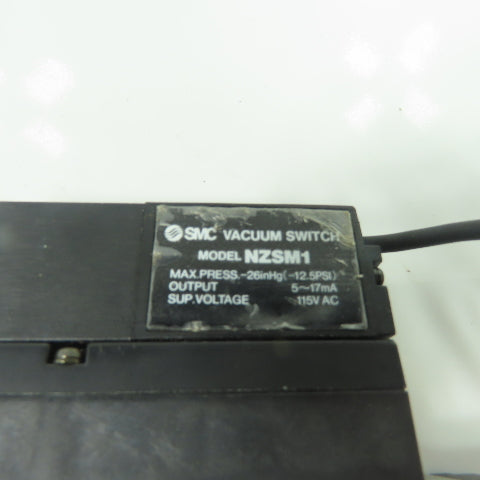 SMC NZM121H Vacuum Ejector W/ NZSM1 Switch 115VAC