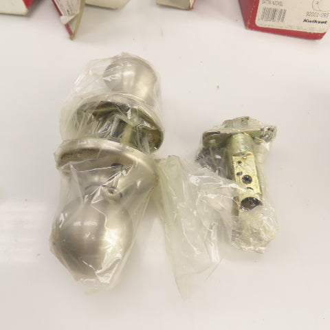 Kwikset 92001-095 Passage Door Knob Satin Nickel Lot/4 (Missing Parts)