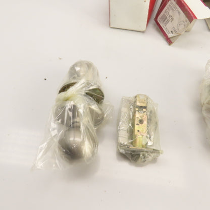 Kwikset 92001-095 Passage Door Knob Satin Nickel Lot/4 (Missing Parts)