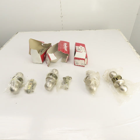 Kwikset 92001-095 Passage Door Knob Satin Nickel Lot/4 (Missing Parts)