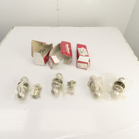 Kwikset 92001-095 Passage Door Knob Satin Nickel Lot/4 (Missing Parts)