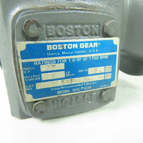 Boston Gear F71050SVB4J6 50:1 Ratio Gear Reducer Right Hand 35RPM Out 120 INLB