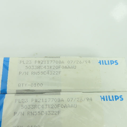Philips RN55C4322F Resistor PL23 5033RC43K20F0AAAU Lot Of 500