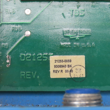Weigh-Tronix 9306490 BK 21253-0059 Circuit Board Junction Box