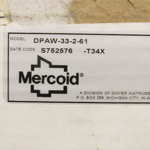 Dwyer Instruments DPAW-33-2-61 Differential Pressure Switch