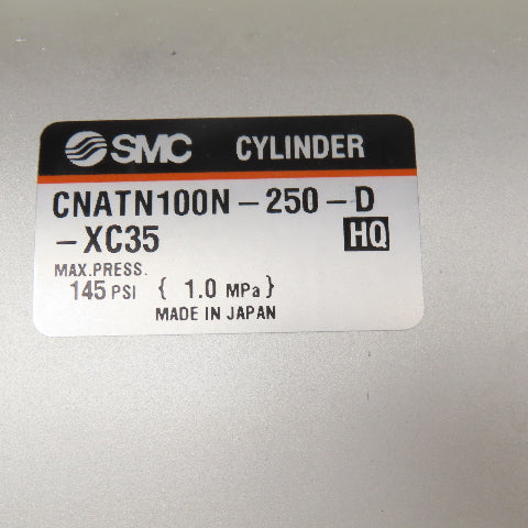 SMC CNATN100N-250-D-XC35 100mm Bore 250mm Stroke Lock Rod Trunnion Air Cylinder