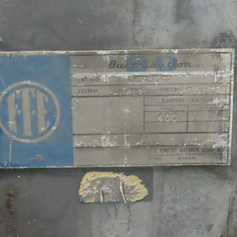 ITE Bulldog CBA304 400A 3PH Plug-In Copper Bus Dust 600V 10' Sections 100' Total