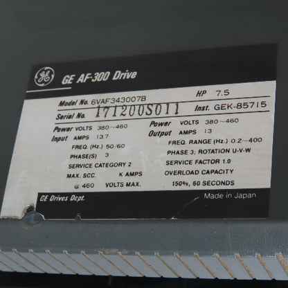 General Electric 6VAF343007B AF-300 Drive 380-460V 7.5Hp 0.2-400Hz