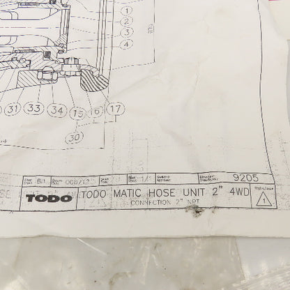 Todo Todo-Matic Dry Break Coupling Repair Seal Kit 2" 4WD Piston 3634-4400