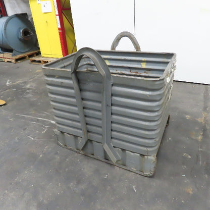 Caterpillar 38" x 26" x 32" Deep Corrugated Steel Bulk Container Tub Bin W/Hooks