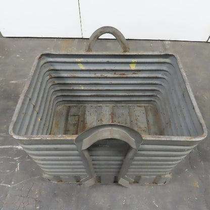 Caterpillar 38" x 26" x 32" Deep Corrugated Steel Bulk Container Tub Bin W/Hooks