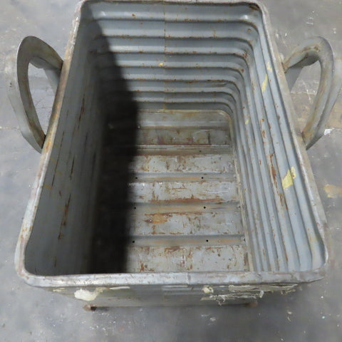 Caterpillar 38" x 26" x 32" Deep Corrugated Steel Bulk Container Tub Bin W/Hooks