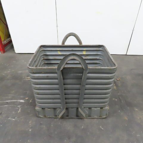 Caterpillar 38" x 26" x 32" Deep Corrugated Steel Bulk Container Tub Bin W/Hooks