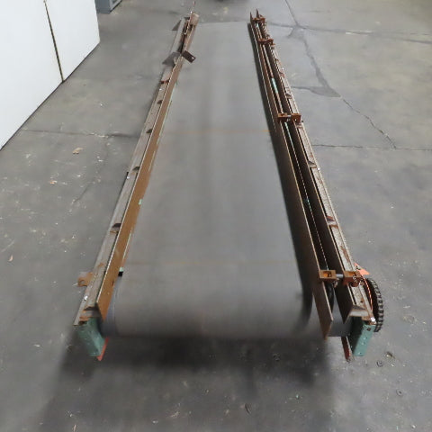 Roach 27" Wide x 154"L Slide Bed Belt Conveyor 230/460V 3PH 30FPM Tested