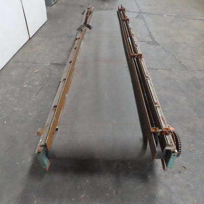 Roach 27" Wide x 154"L Slide Bed Belt Conveyor 230/460V 3PH 30FPM Tested