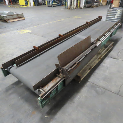 Roach 27" Wide x 154"L Slide Bed Belt Conveyor 230/460V 3PH 30FPM Tested