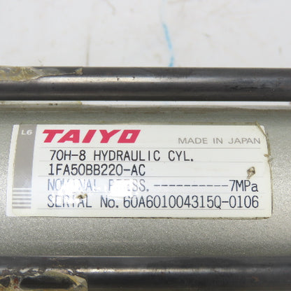 Taiyo 70H-8 1FA50BB220-AC Double Act. Hydraulic Cylinder 50mm Bore 220mm Stroke