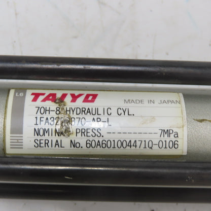 Taiyo 70H-8 1FA32BB370-AB-L Double Act. Hydraulic Cylinder 32mmBore 370mm Stroke