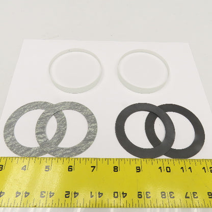 3" x 1/2" Thick Sight Glass Lens W/ Gaskets Lot Of 2
