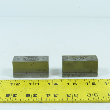 2" x 3/4" Metal Punch Stamp Die Press Block For Ford Lot Of 2