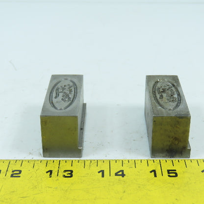 2" x 3/4" Metal Punch Stamp Die Press Block For Ford Lot Of 2