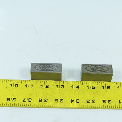 2" x 3/4" Metal Punch Stamp Die Press Block For Ford Lot Of 2