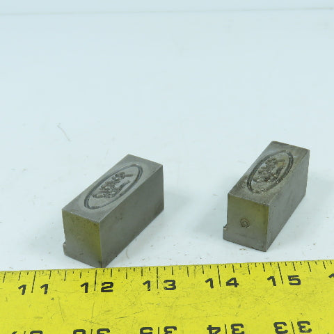 2" x 3/4" Metal Punch Stamp Die Press Block For Ford Lot Of 2