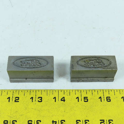 2" x 3/4" Metal Punch Stamp Die Press Block For Ford Lot Of 2