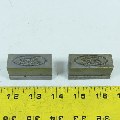 2" x 3/4" Metal Punch Stamp Die Press Block For Ford Lot Of 2