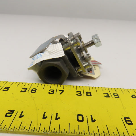 Jamesbury 1/2" NPT Shut Off Valve Chlorine Service 325°F