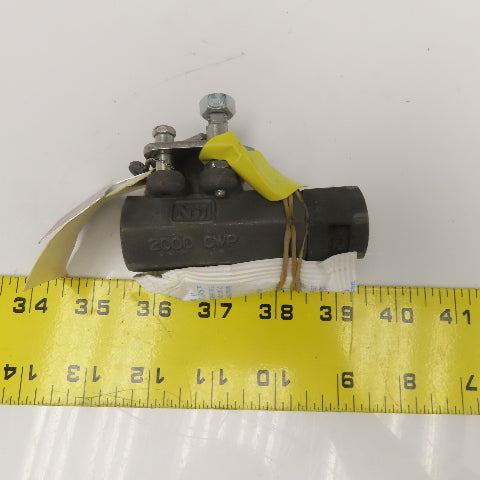 Jamesbury 1/2" NPT Shut Off Valve Chlorine Service 325°F