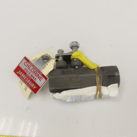 Jamesbury 1/2" NPT Shut Off Valve Chlorine Service 325°F