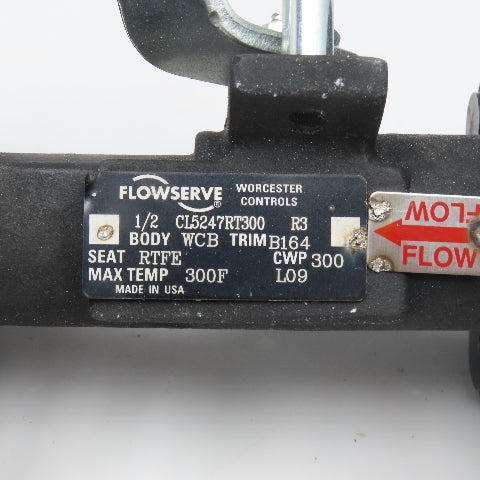 Flowserve 1/2 CL5247RT300 1/2" Flange Mount Ball Valve 300 CWP