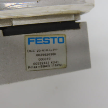 Festo DGC-25-610-G-PP Linear Actuator 116PSI 8Bar