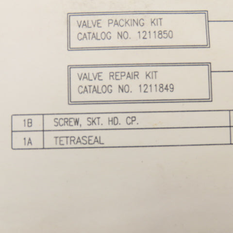 Flair 1211849 Valve Repair Kit 1" Hydrogen Service