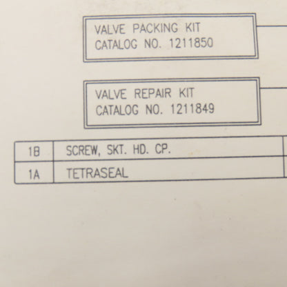 Flair 1211849 Valve Repair Kit 1" Hydrogen Service