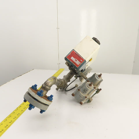 Masoneilan McGraw MicroPak 1" Stainless CV Control Valves 35PSI W/ Transducer