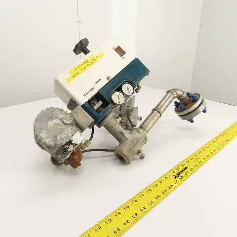 Masoneilan McGraw MicroPak 1" Stainless CV Control Valves 35PSI W/ Transducer