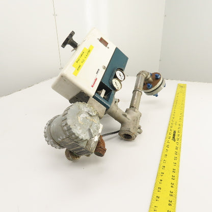 Masoneilan McGraw MicroPak 1" Stainless CV Control Valves 35PSI W/ Transducer