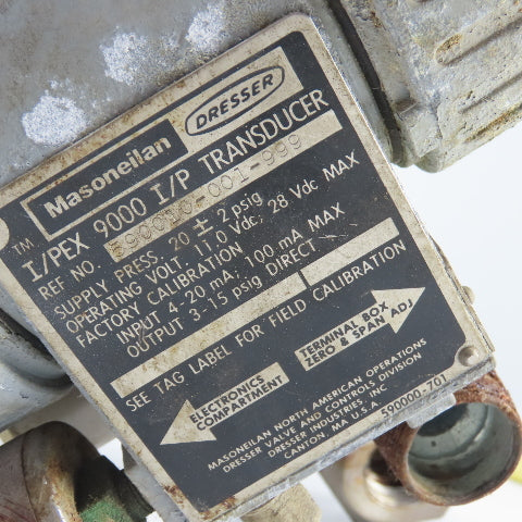 Masoneilan McGraw MicroPak 1" Stainless CV Control Valves 35PSI W/ Transducer
