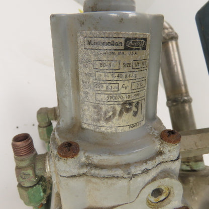 Masoneilan McGraw MicroPak 1" Stainless CV Control Valves 35PSI W/ Transducer