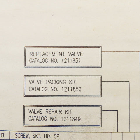 Flair 1211851 Replacement Valve Kit 1" Hydrogen Service