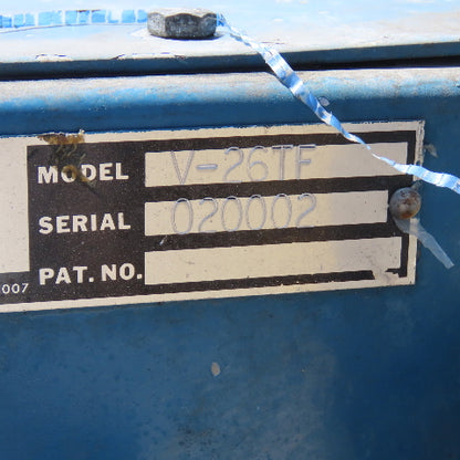 Almco V-26TF Continuous Thru-Feed Vibratory Tub Machine 27 Cu Ft 13' L 460V 3PH