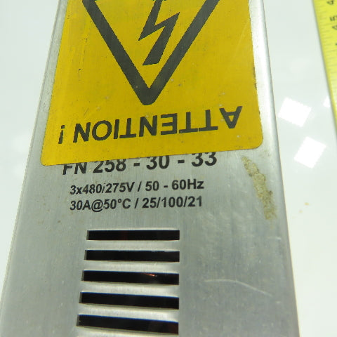 Schaffner FN 258-30-33 Power Line Filter 30a 3X480/275v 50/60hZ