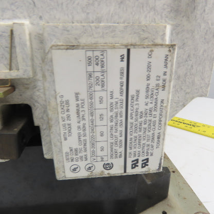 Toshiba CV-1GAU Vacuum Contactor 3PH 3-Pole 200-1500V Max 100-240VAC Control