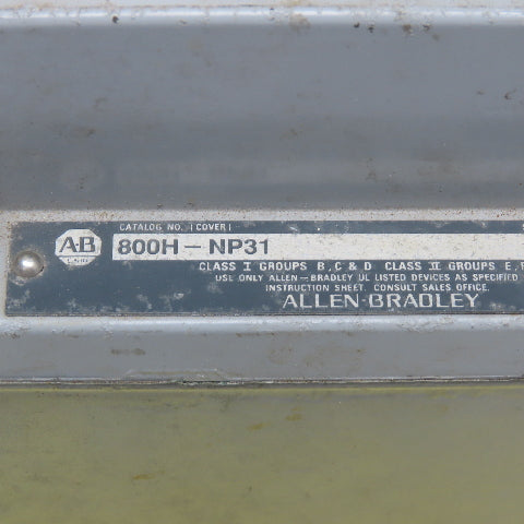 Allen Bradley 800H-NP31 Hazardous Location Start Stop Operator Controls 600V